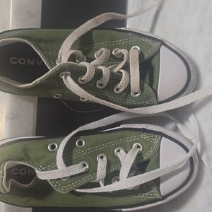 Converse Kids Sneakers in Olive and White